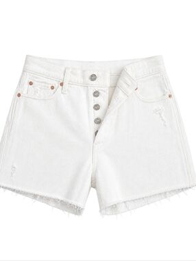 GAP Cheeky High Rise Denim Shorts White Size 29 Tall NWT